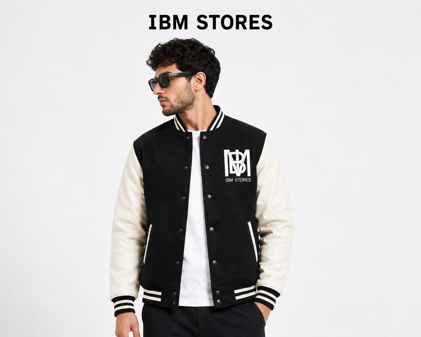 Custom Varsity Jacket for Men – Black & White Letterman Jacket | IBM STORES