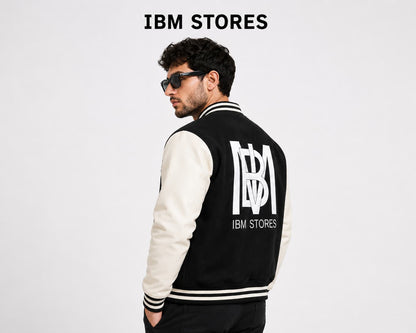 Custom Varsity Jacket for Men – Black & White Letterman Jacket | IBM STORES